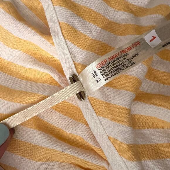 Free People Triangle Crop Bikini Top M L Linen Cotton Summer Shirt Festival Rave - Picture 9 of 10